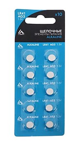 Батарейка алкалиновая (щелочная) Luazon, AG3 LR41