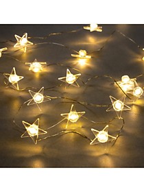 Гирлянда «Нить» 2 м роса с насадками «Звезда»