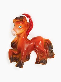 Магнит новогодний на холодильник «Лошадь в колпаке»