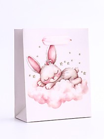 Пакет подарочный вертикальный «Зайка»