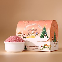 Соль для ванны URAL LAB «Чудесной зимы», аромат клубничного зефира