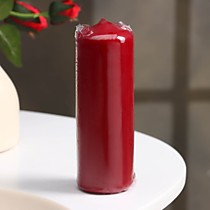 Свеча- цилиндр бордо